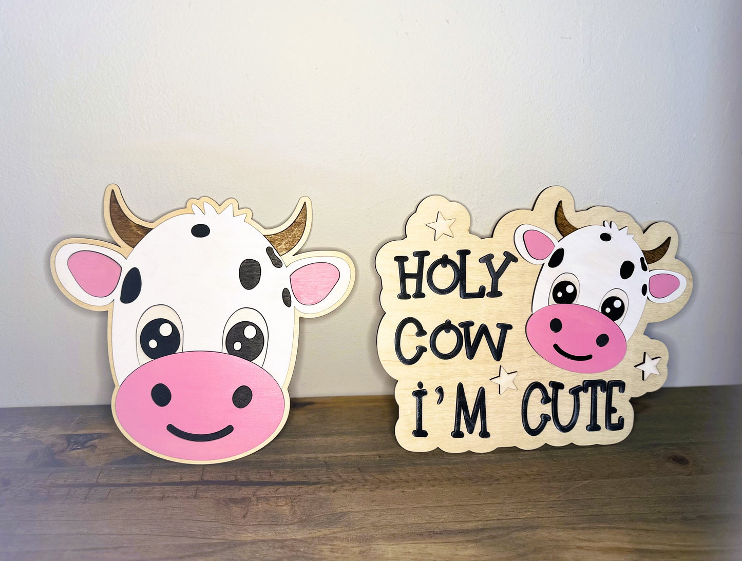 Rustic Farm Animal Baby Room Decor Cow Signs