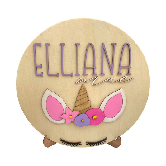 Unicorn Personalized Name Sign