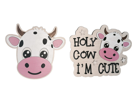 Rustic Farm Animal Baby Room Decor Cow Signs