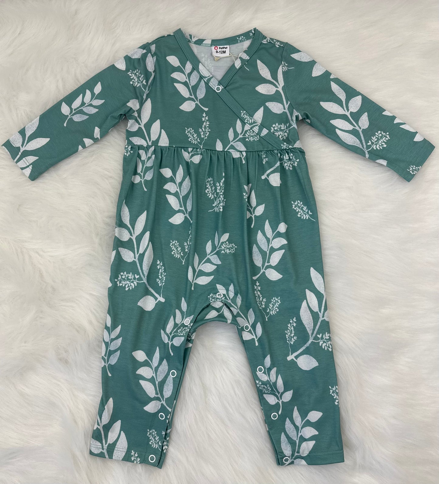 Long-sleeve Aqua Romper