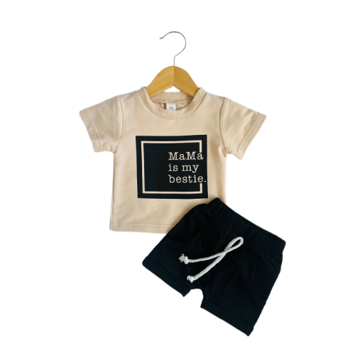 Mama is my bestie shorts outfit
