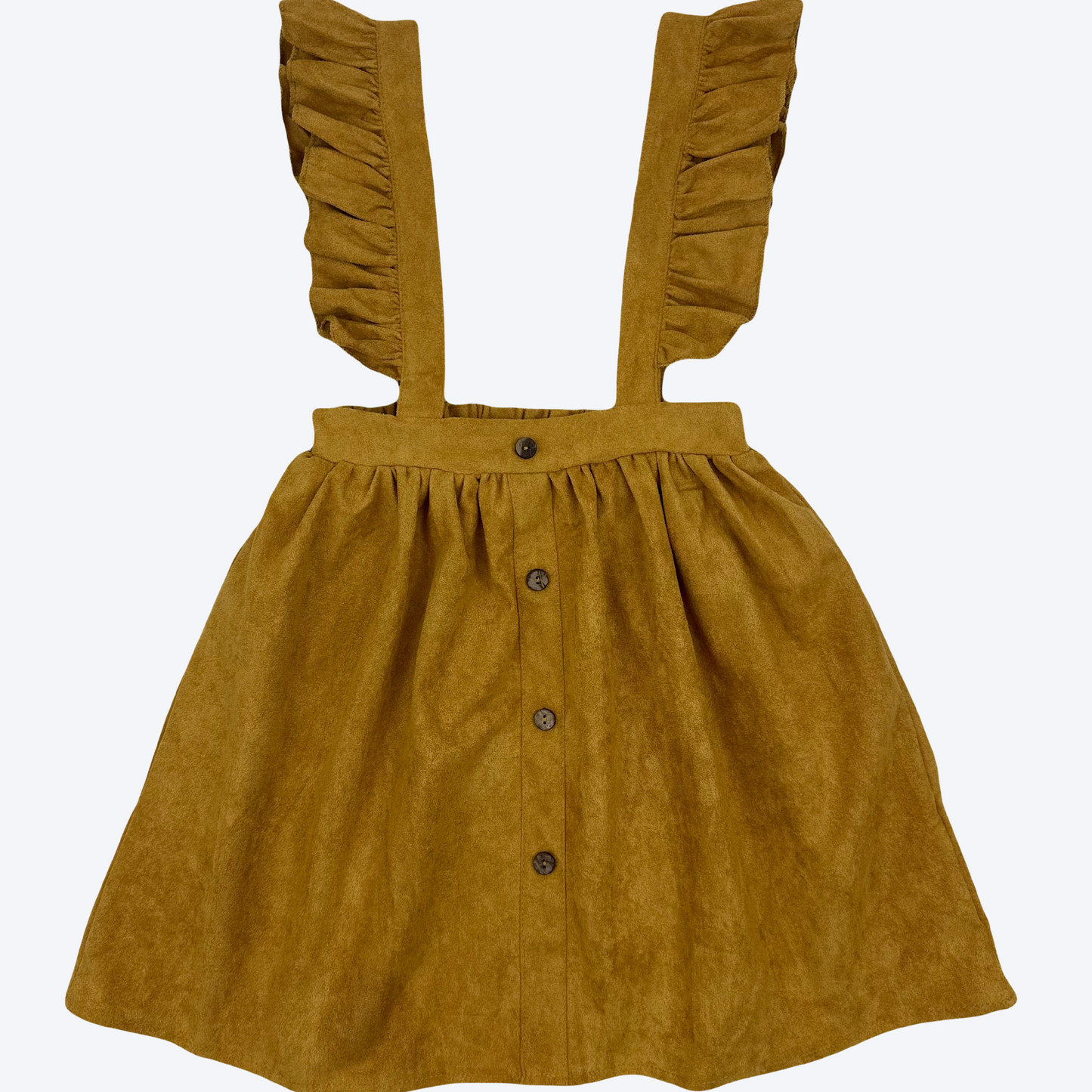 Mustard Ruffle Suspender Dress