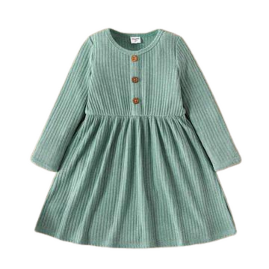 Green Long-sleeve Dress