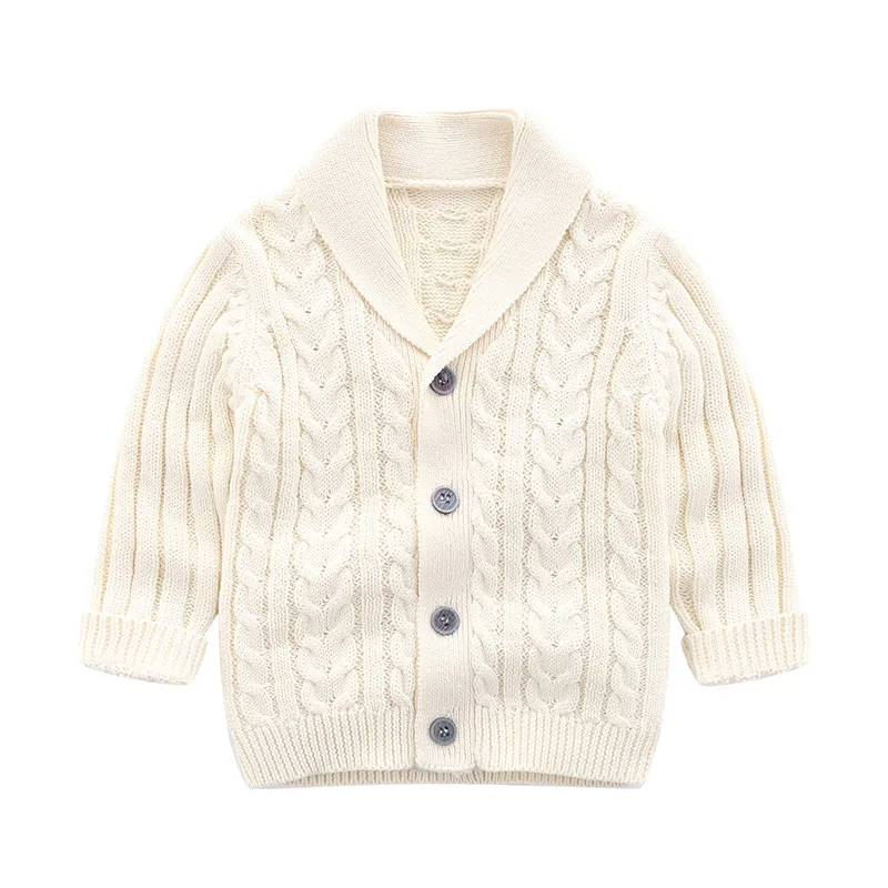 Heavy Knitted Cotton Cardigan Sweater
