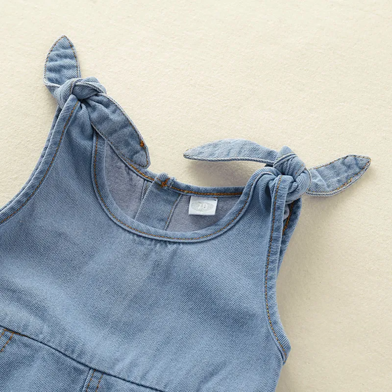 Blue Jean Sleeveless Romper