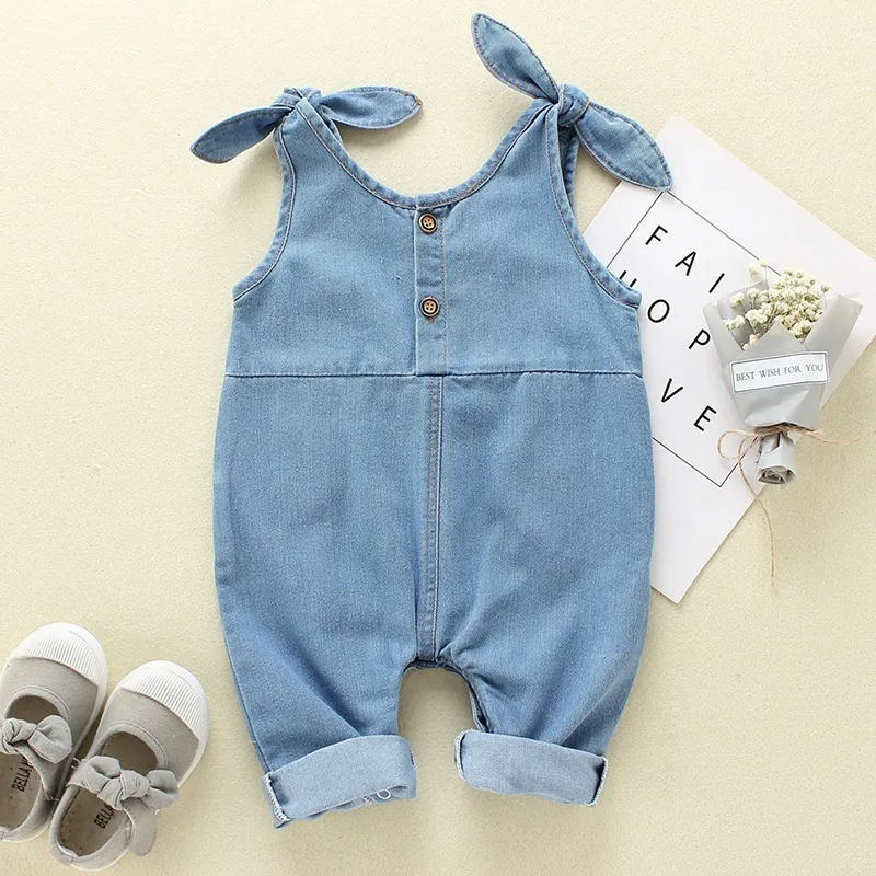 Blue Jean Sleeveless Romper