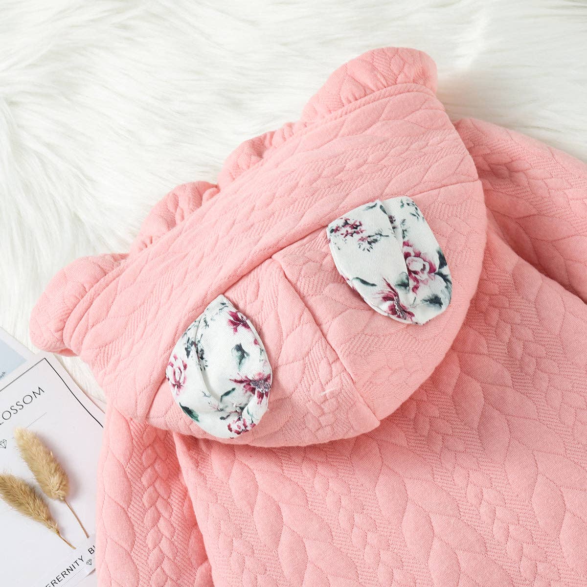 Hooded Thickened Lined Baby Jumpsuit