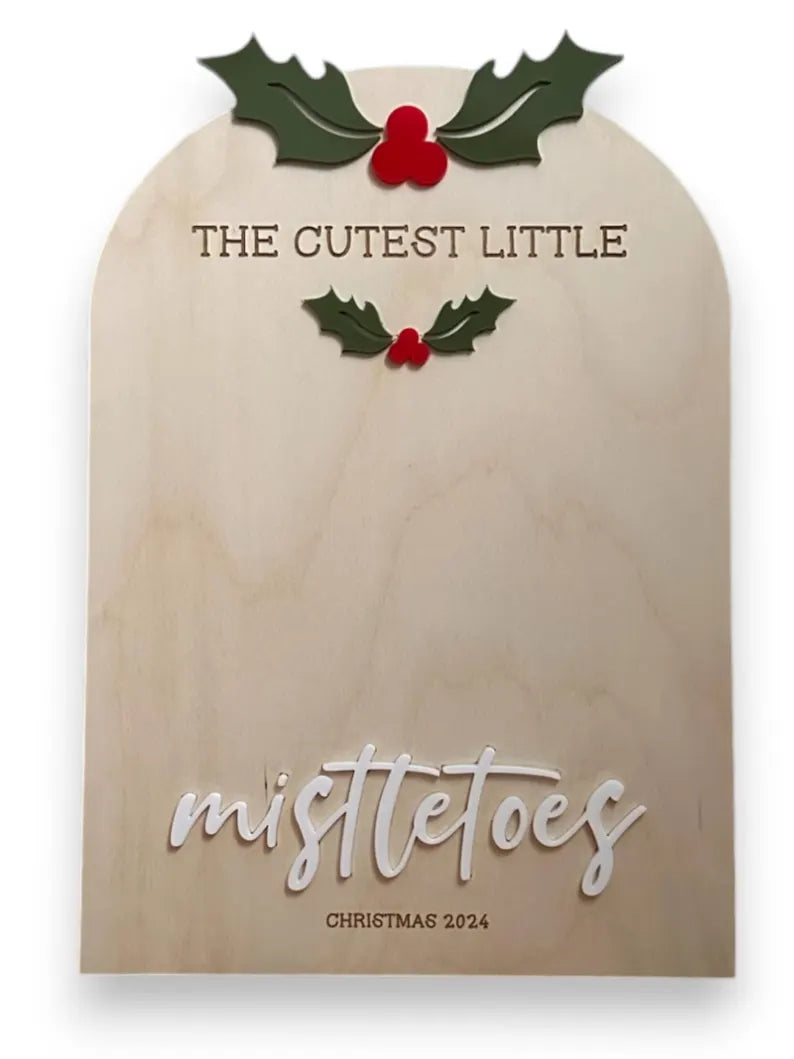 Mistletoes Baby Footprint Sign