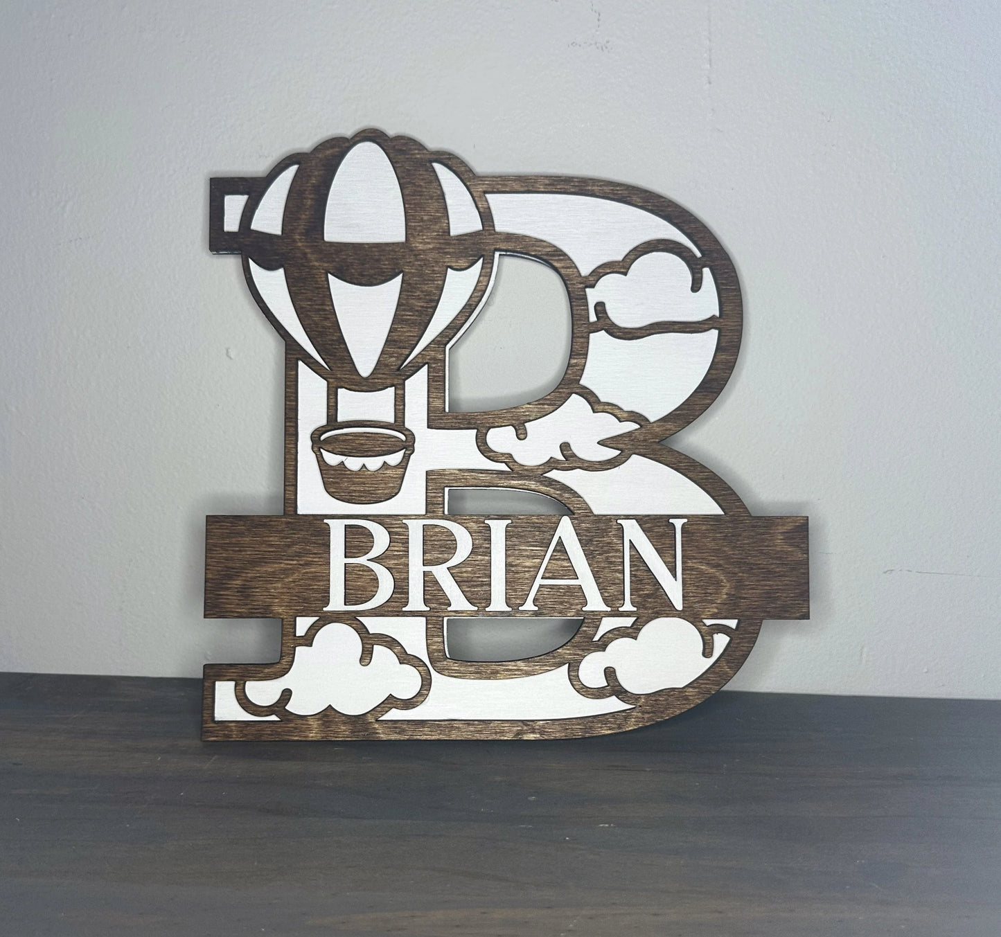 Personalized Hot Air Balloon Monogram