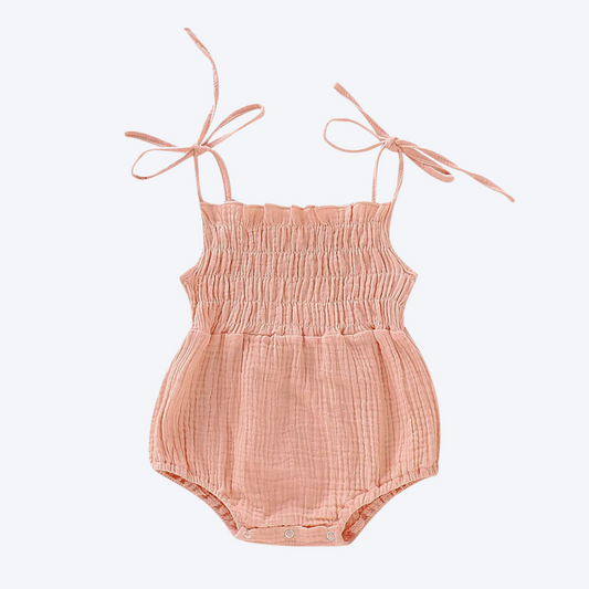 Baby Sleeveless Romper Pink