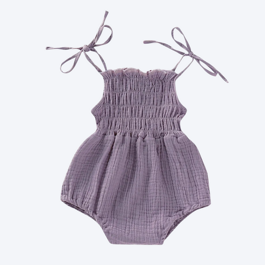 Baby Sleeveless Romper Purple