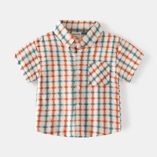 Boys Short Sleeve Button Up Shirt