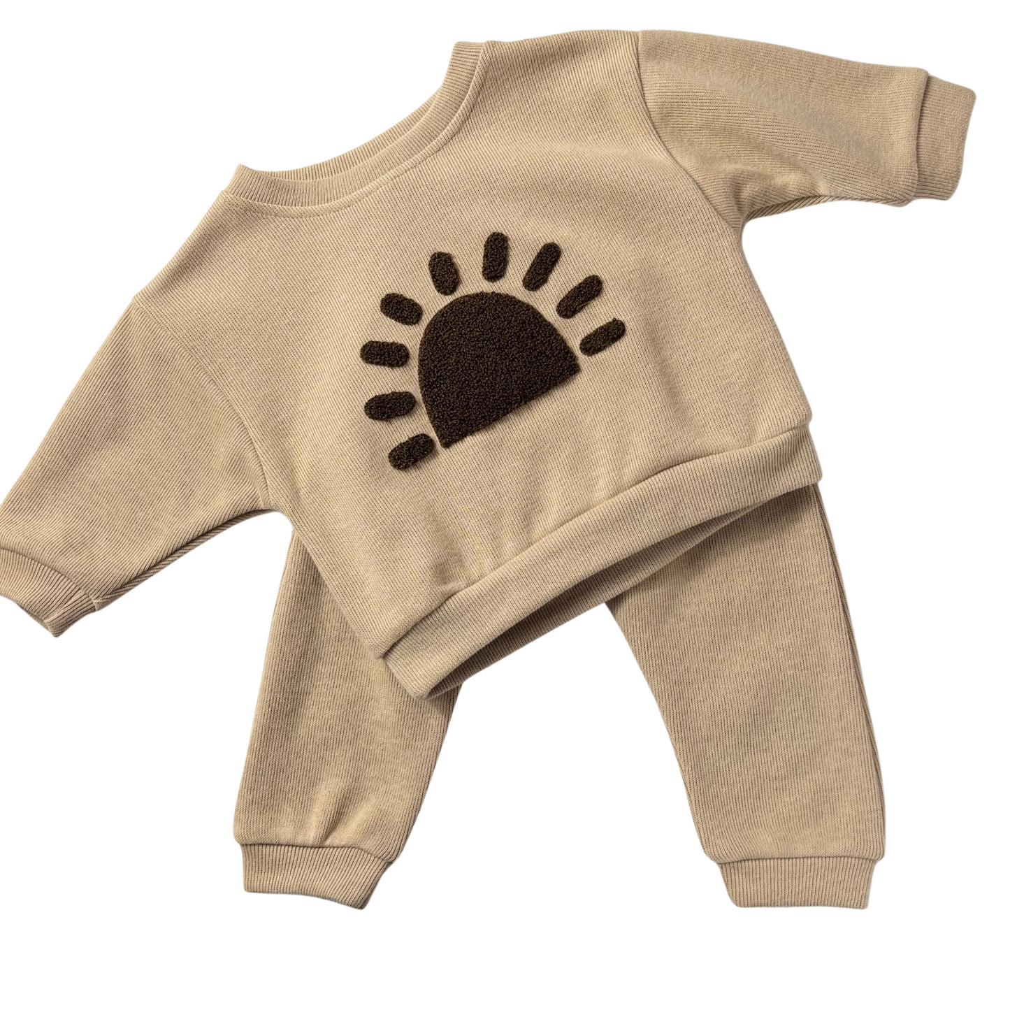 Embroidered Sun Jogging Suit