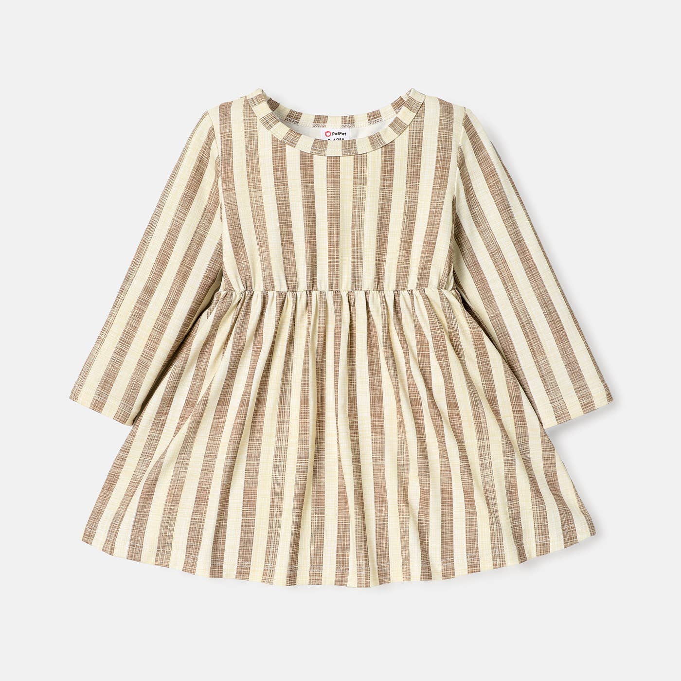 Striped Long-sleeve Dress